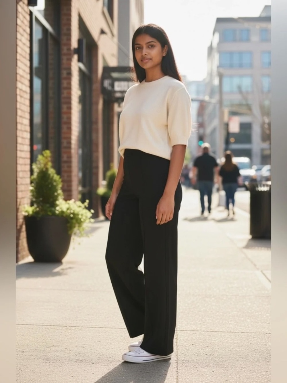 NWT Mavi Jeans Sherry High Rise Wide Leg Pants in Black